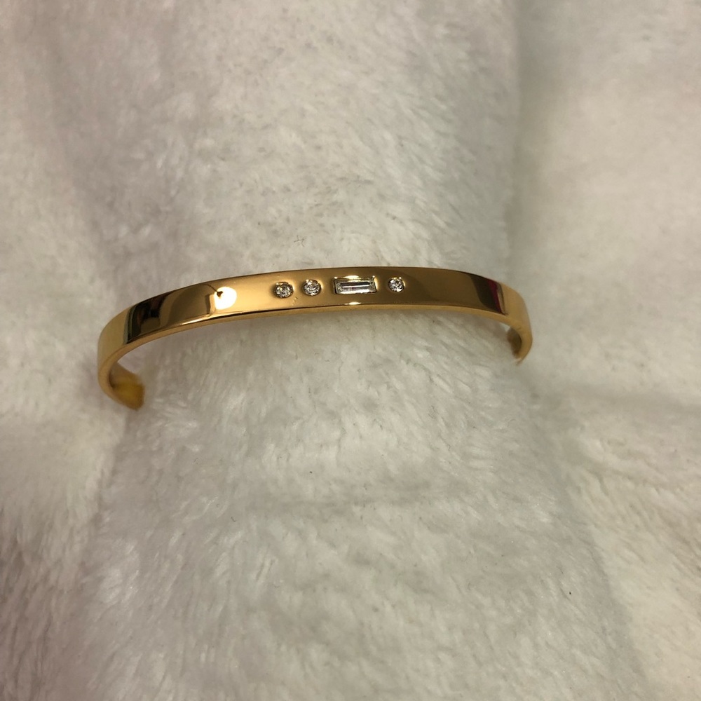 New Baublebar Crystal Gold Cuff Bracelet